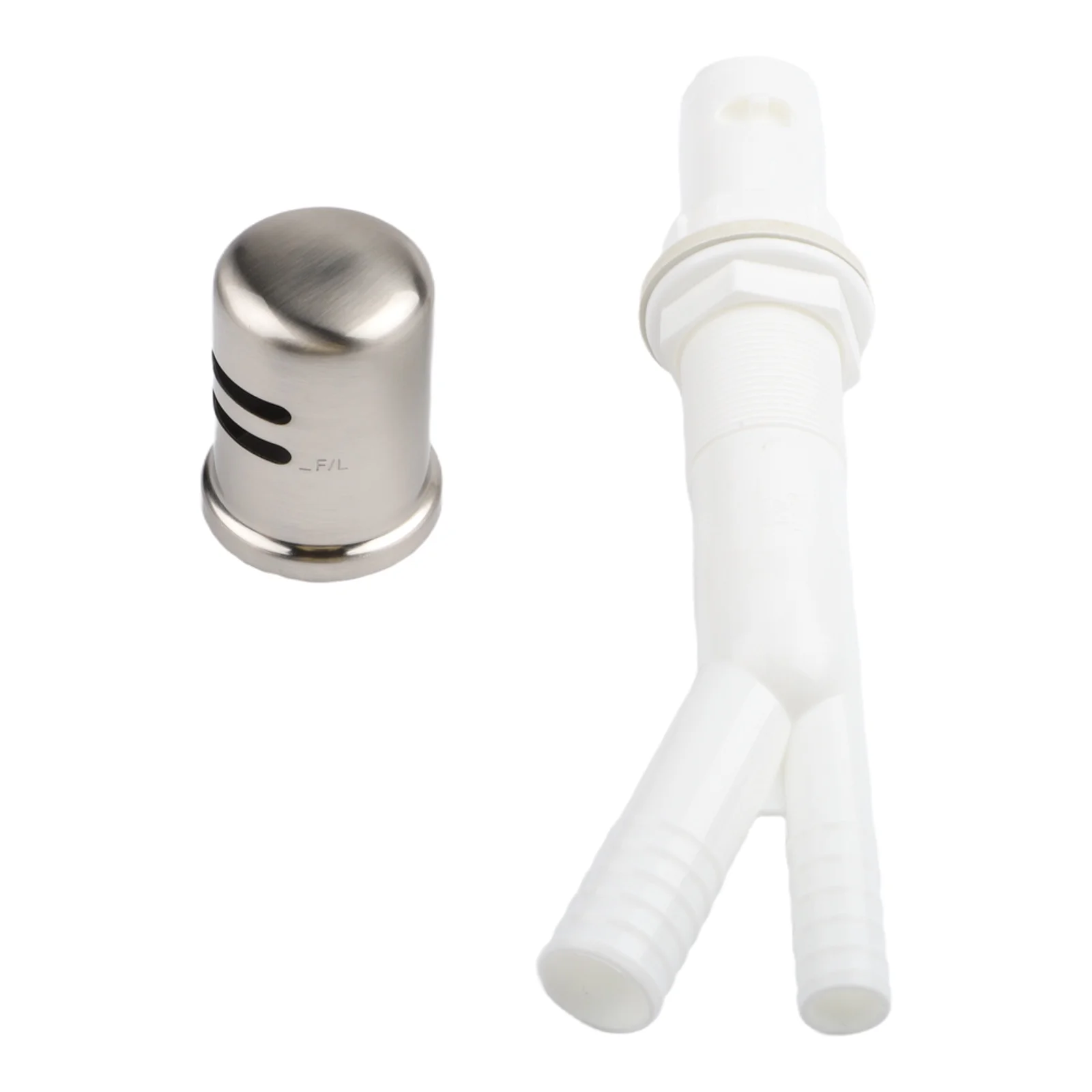 Kitchen Dishwasher Air Gap Kit Prevents Dirty Water Backflow ABS and Brass Cap Components Fits Standard Sink Easily