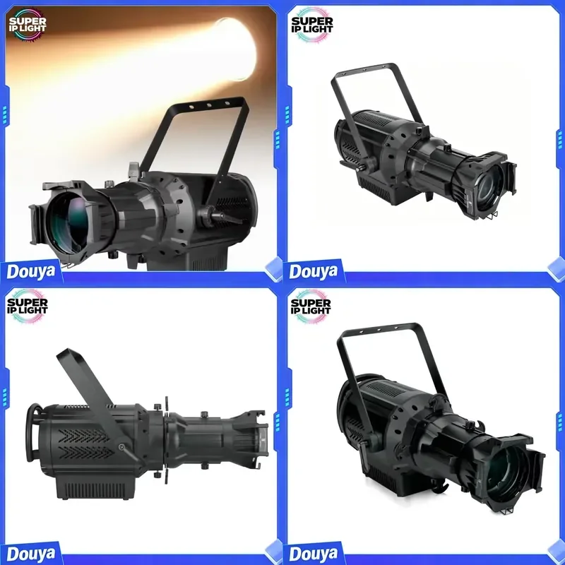 300W COB CRI≥95 DMX RDM Aluminum Housing Fan Free LED Profile Spot Light for Theater Studio Event Show