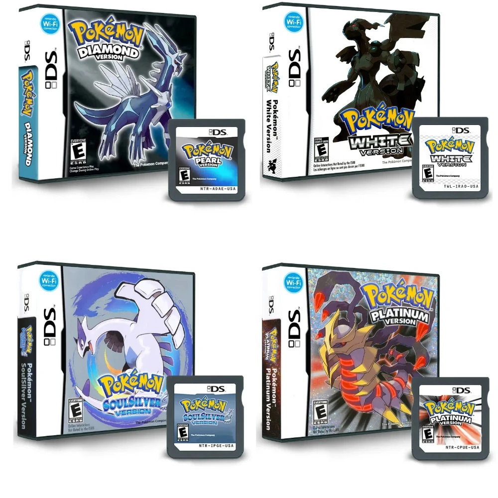 ##Pokémon NDS Game Card 3DS 2DS DS Card SoulSilver HeartGold Platinum Game Card Pokémon Game Card BLACK Collecting Hobbies Gifts