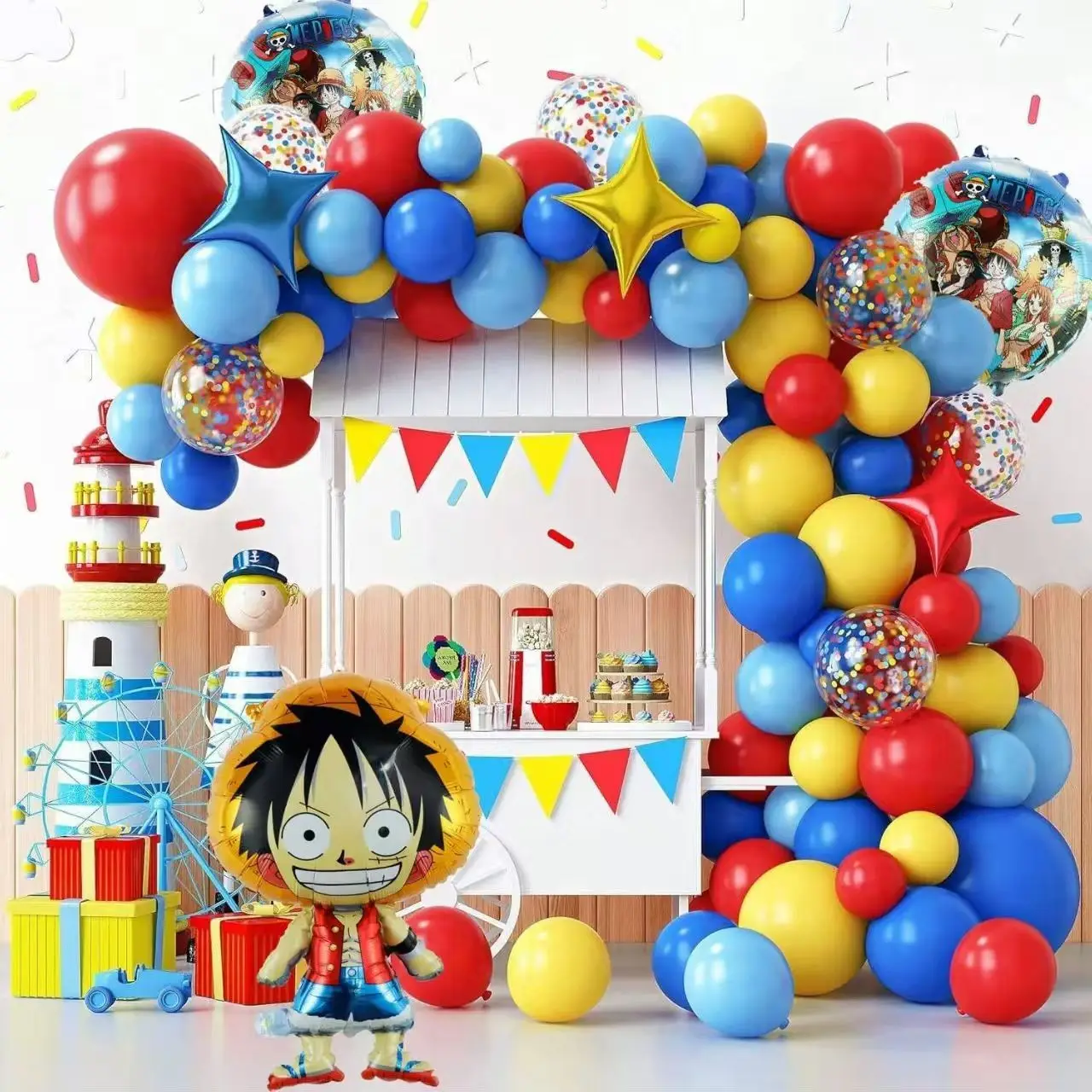 

One Pieceed Luffy Zoro Themed Number Star Pirate Ship Foil Ballon Accessories Gift DIY Event Props Kids Party Supplies Decor