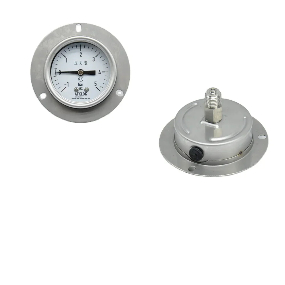 back connection flush mounting  dial 63mm  hydraulic psi pressure gauge stainless steel  pressure meter gauge