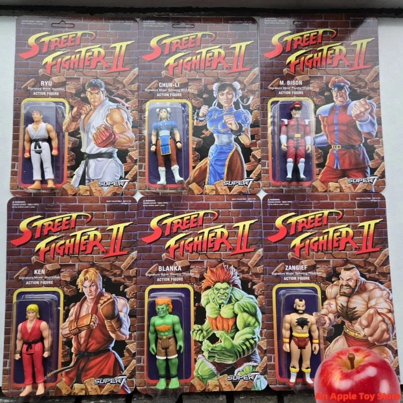 

In Stock Super7 ReAction Street Fighter II Championship Edition ReAction Figures M. BISON BLANKA RYU KEN ZANGIEF Action Figure