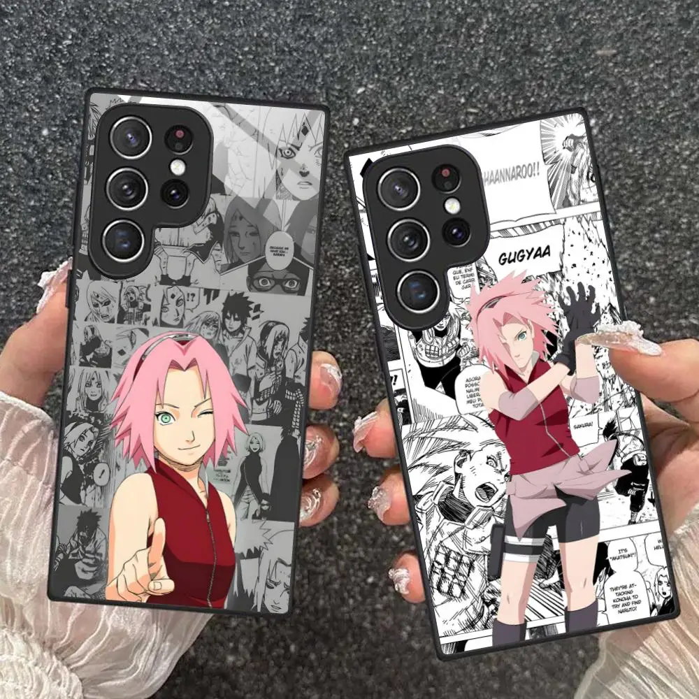 

Anime Ninja Sakura Phone Case for Samsung Galaxy S26 S25 S24 S23 S22 S21 S20 Note20 Plus FE Ultra Glass Protective Cover