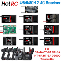 HotRC 4/5/6/8CH RC Receiver 2.4GHz Multi Channels Receivers with Gyro Long Range for CT-4A CT-6A CT-8A HT-6A HT-8A DS600