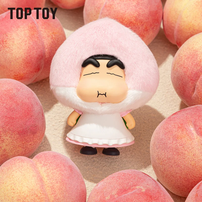 Toptoy جديد تلوين شين تشان الفاكهة كوخ سلسلة المعلقات صندوق أعمى اللعب لطيف Xiaoxin سطح المكتب الديكور للفتيات هدية عيد ميلاد