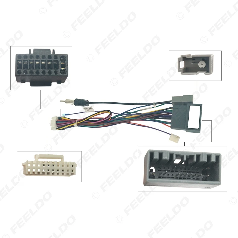 Car Audio 16PIN CD/DVD Player Power Calbe Adapter For Honda Fit 2021 Stereo Plug Wiring Harness