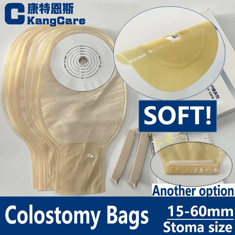 

SOFT! 10pcs/30pcs Colostomy Bags,One-piece system Ostomy Pouch, for stoma size 15-60mm,To prevent leakage