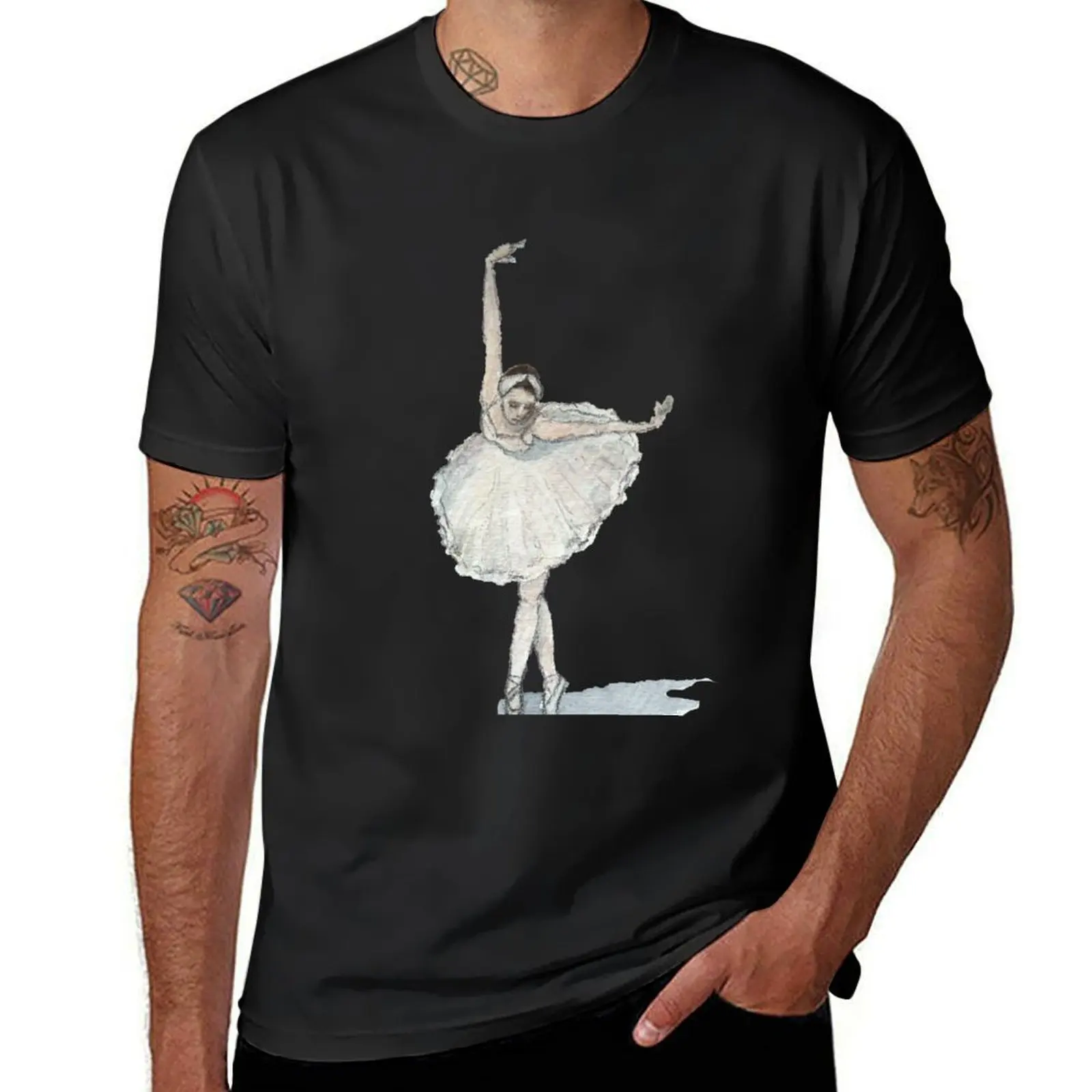 

White Swan ballet T-Shirt valentines clothes Anime t-shirt man t shirt funny shirt cotton mens big and tall t shirts