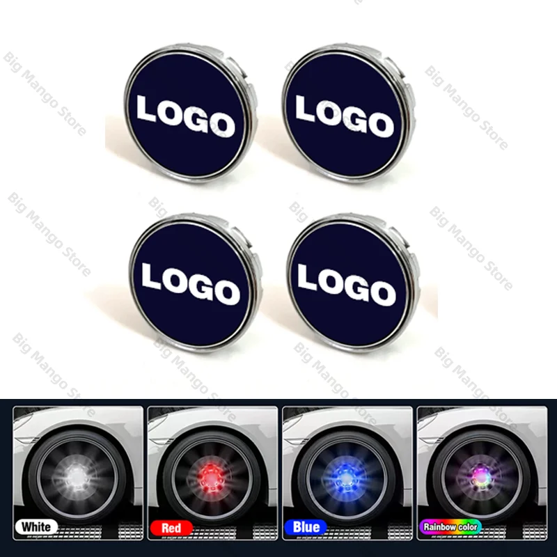 

Hub Light Car Wheel Caps Light Center Cover Lighting Cap Floating Illumination LED For Benz BMW Toyota Honda VW changan Lincoln