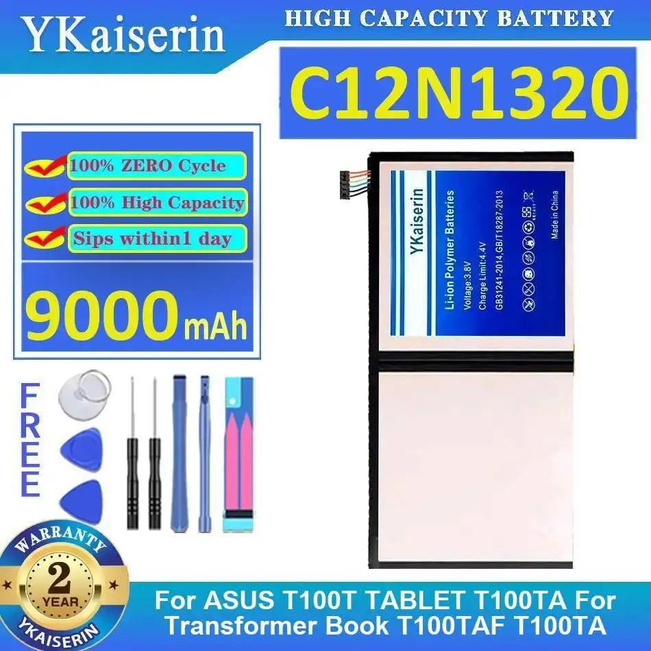 

Long-Lasting 9000mAh C12N1320 For Asus Transformer Book T100T T100TAF T100TA Tablet Battery