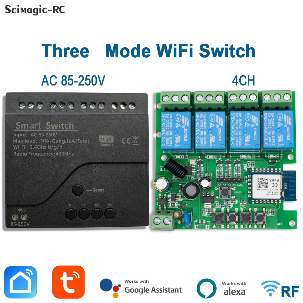 4CH Tuya Wifi Smart Relay 4 Ch - Tuya 4 Channel review and price