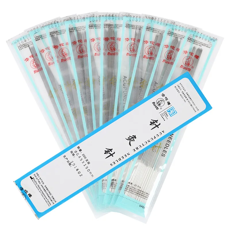 20Pcs Treatment New Sterile Acupuncture Disposable Long Needles Medical Accupuncture Pin Large Sizes Awn Needle Tools