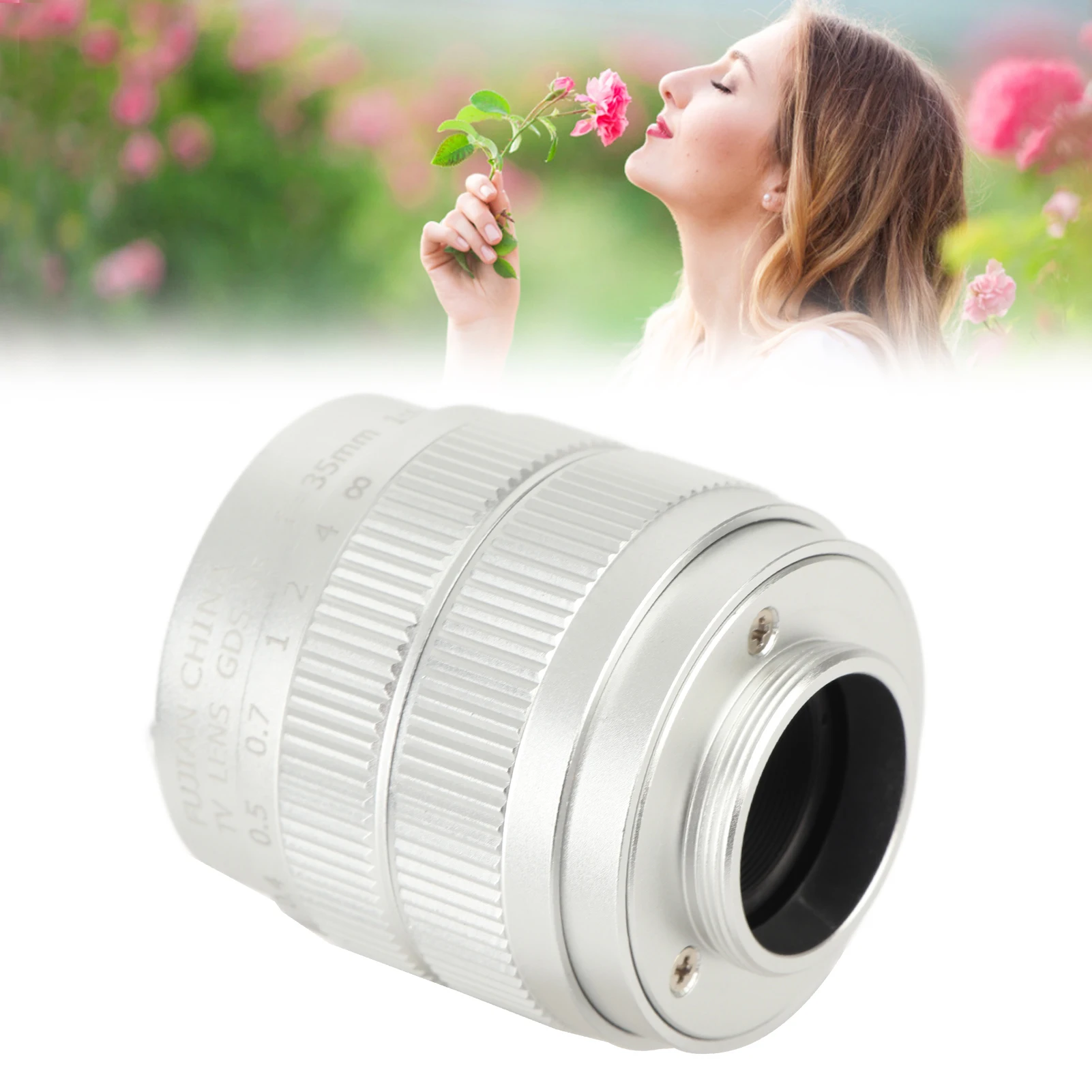 35mm F1.7 C Mount Television TV Film Fixed Focus Mirrorless Camera Lens Accessory Mirrorless Camera Lens Television Lens TV Lens