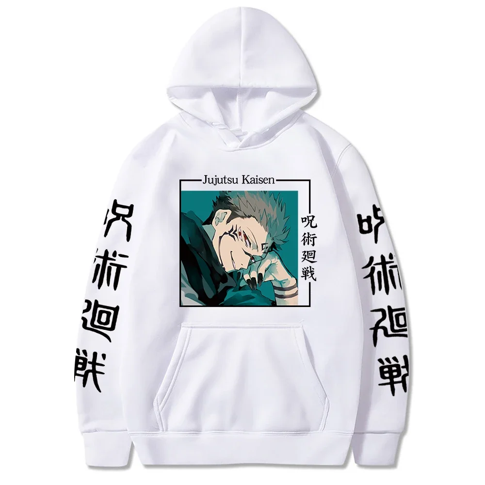 Funny Harajuku Cartoon Ryomen Sukuna Anime Jujutsu Kaisen Hoodies Men Harajuku Oversized Korean Streets Casual Sweatshirt Hoodie