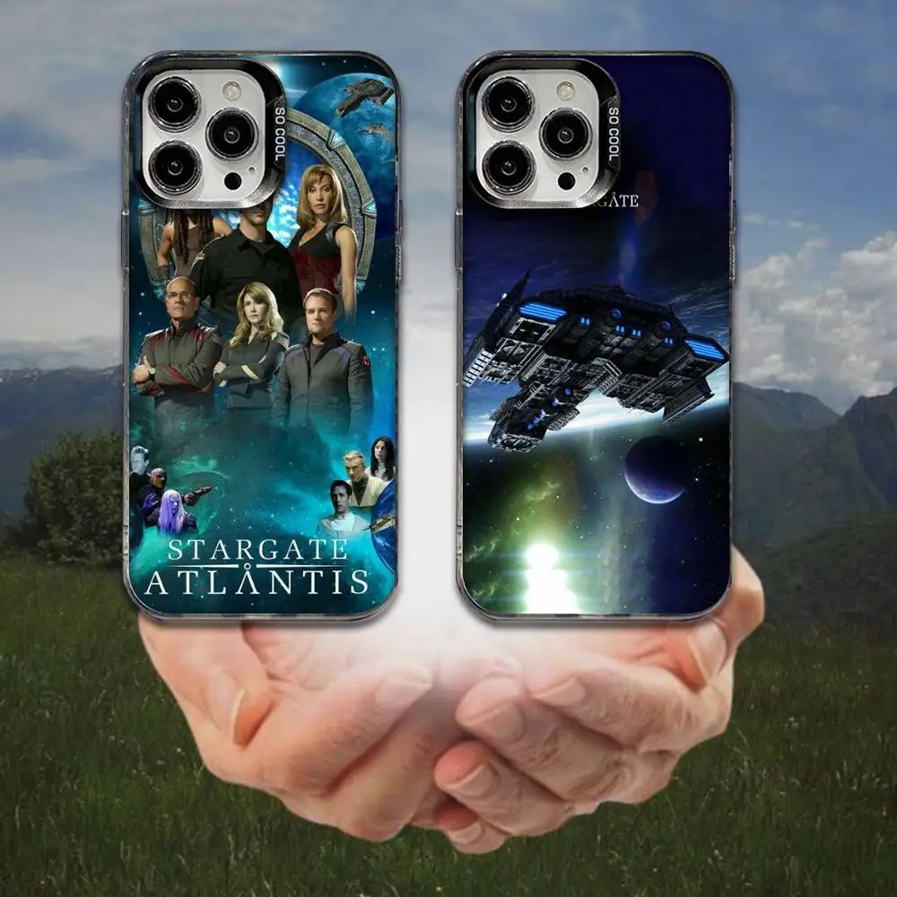 

Stargate Atlantis Phone Case For iPhone 16,15,14,13,12,11,8,7,Pro,Max,Plus,Mini,XS,SE Anti Fall Black Matte Hard
