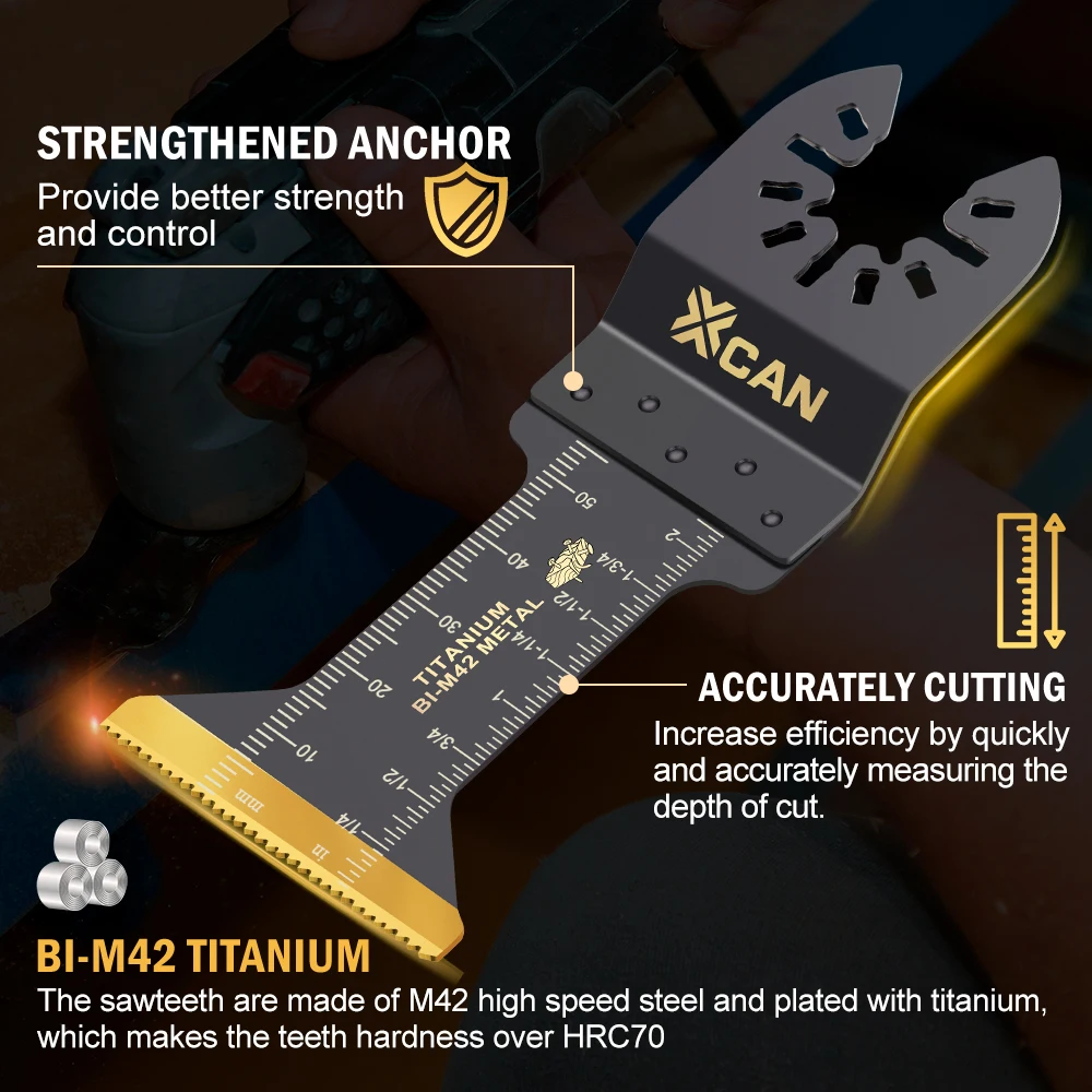 

HAMPTON 34/44mm Multi-Function Oscillating Saw Blade Bi-metal Precision Saw Blades Multitool Blades For Metal Wood Plastic