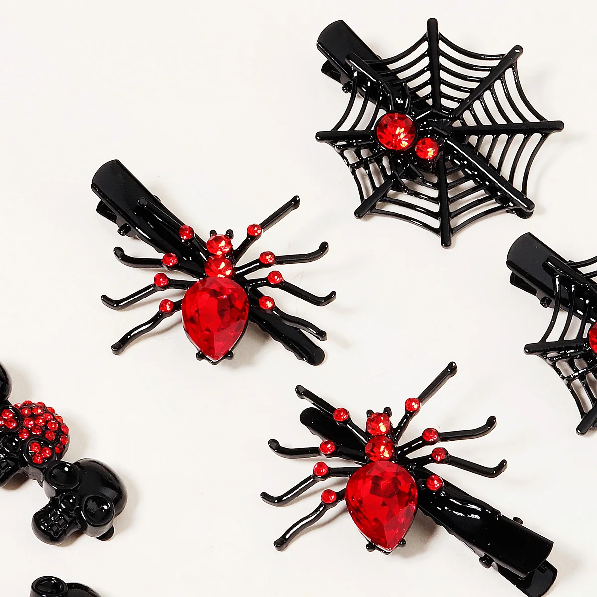 Halloween Spinne Haars pangen für Frauen Mädchen Pony Haarnadeln Strass Haars pangen Festival Prinzessin Haarschmuck Schmuck – Detail 21