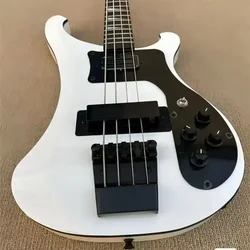 Rickenbacker 4003 Electric Guitar Bass Guitar Basswood Body White Color Rosewood Fretboard Black Hardware Free Shipping