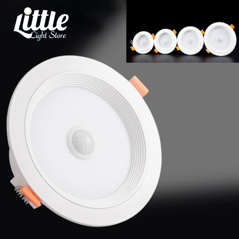 Downlight Recessed 5W 10W LED Downlight Human Sensor Night Light for Kitchen Hotel Corridor Indoor Lights