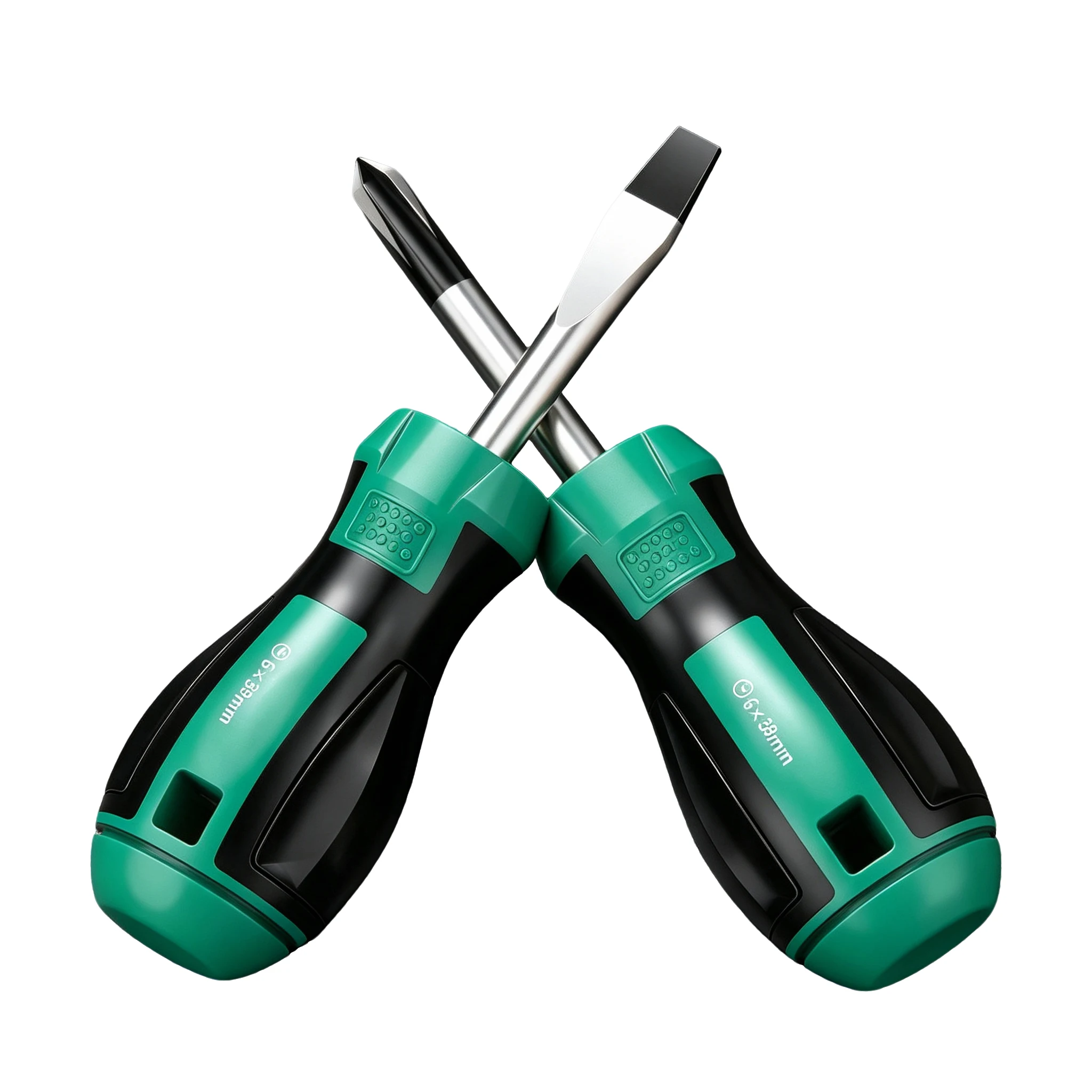1/2pcs Mini Screwdriver S2 Alloy Steel Phillips Slotted Screwdriver Non‑slip Handle for Narrow Space Household Repair Hand Tool