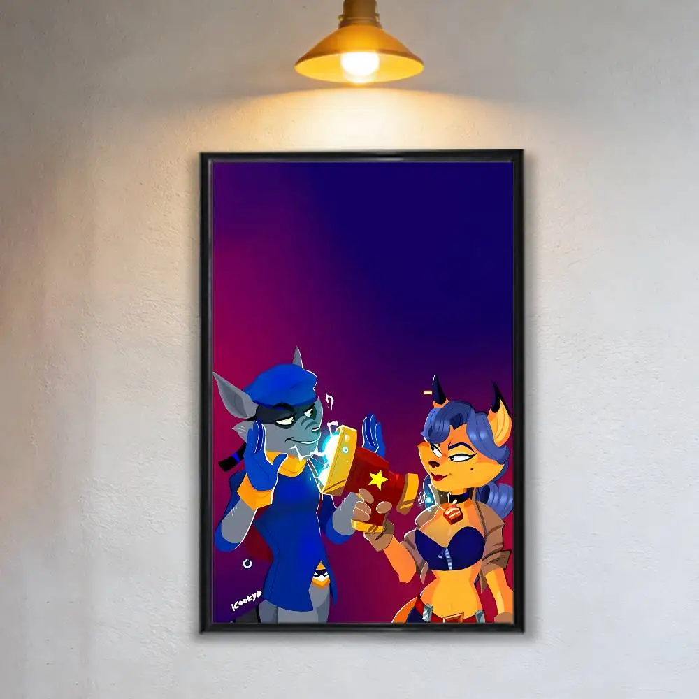 Hacker Bentley Shrewd Sly Cooper Poster Prints Wall Art Picture Painting Gift Living Room Restaurant Bar Large Dec Sticker