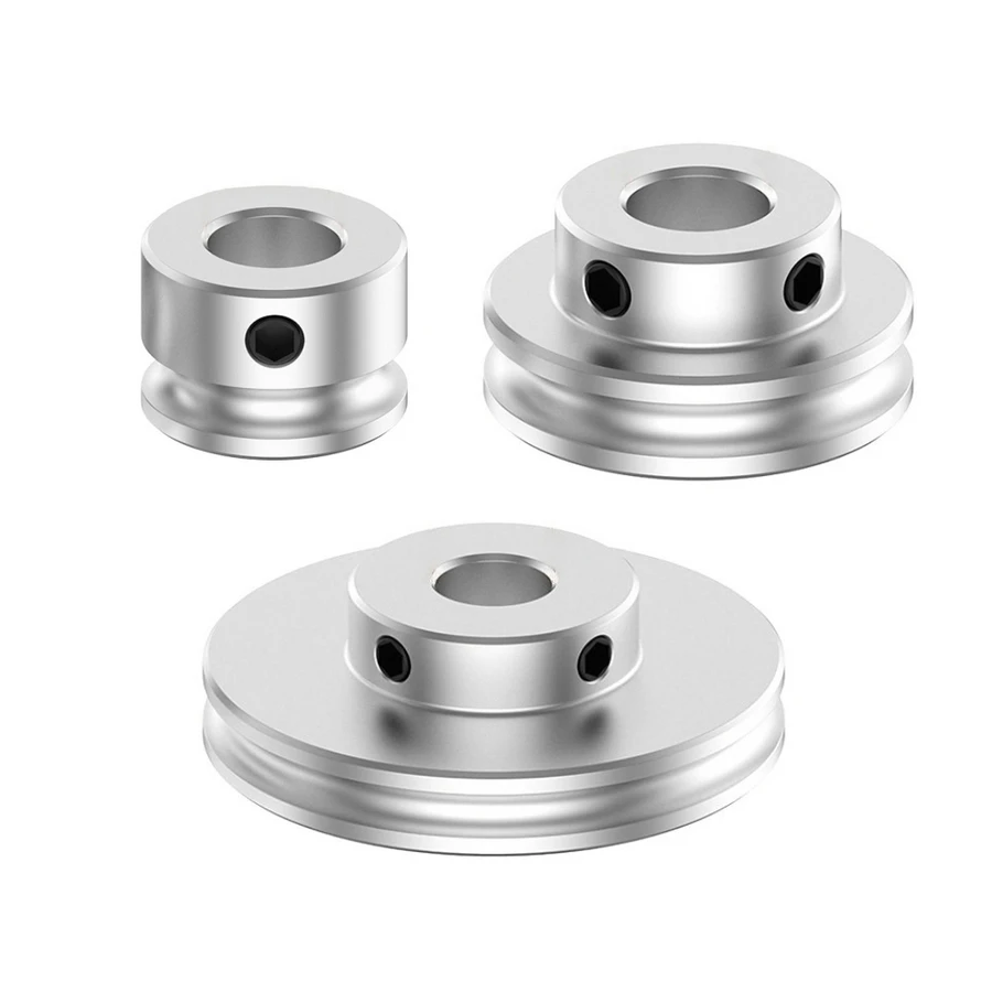 1 Piece 20mm 30mm 40mm 50mm  Aluminum Alloy O Belt Pulley Single Groove Replacement Round Belt Wheel Accessories 4MM Groove