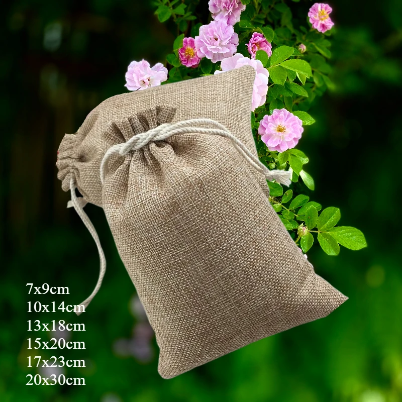 

55pcs Designer DIY Jute Bags Gift Packaging Kit with Burlap Drawstring Pouches Sachet for Luxury Wedding Decorations Party Favor