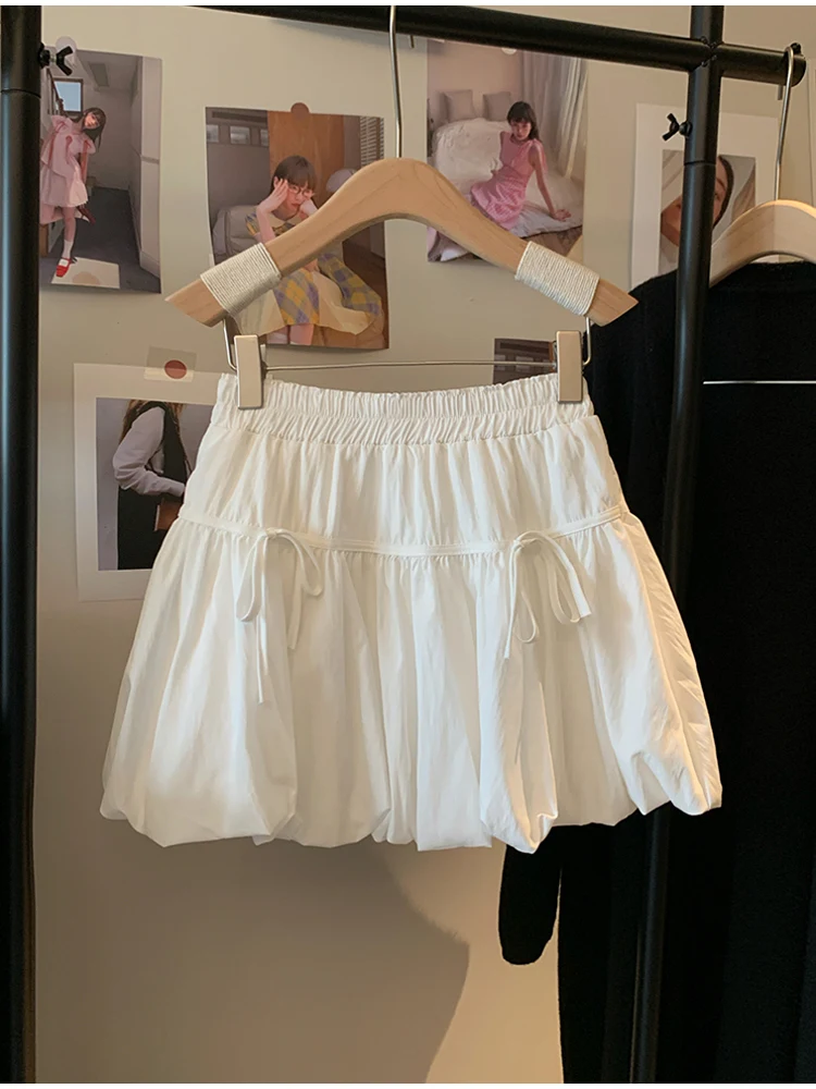 

Модная корейская юбка для женщин больших размеров с узлом, милый дизайн, омолаживающая, весенняя новинка