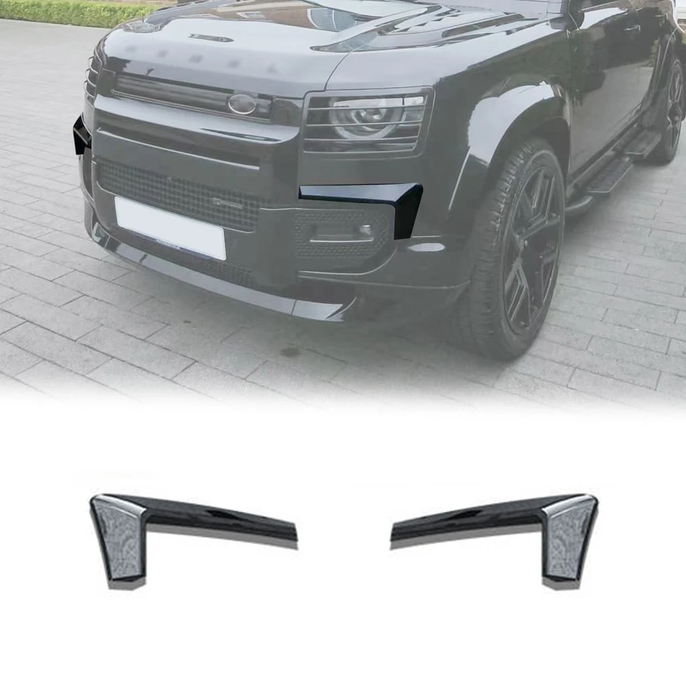 Splitter przedniego zderzaka na land rover defender 2020 -2023 dyfuzor Spoiler Body Kit płyta ochronna łopaty pasek dekoracyjny