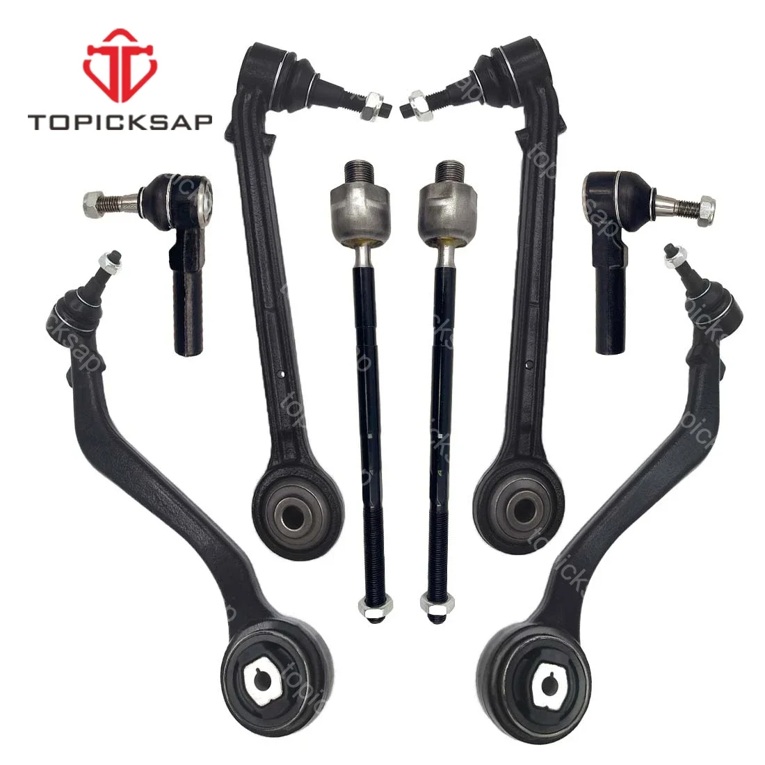 TOPICKSAP 8Pcs Front Lower Control Arm Ball Joints Sway Links Tie Rods Assembly Kit for Chevy Camaro 2010-2013 2014 2015