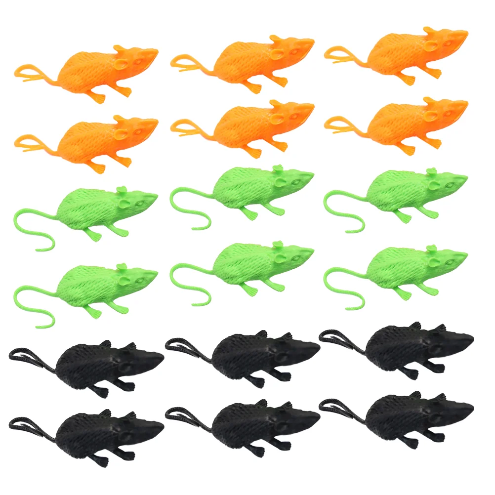 18 Pcs Simulation Mouse Realistic Animal Toys Fake Mice Artificial Party Layout Prank Halloween Chic