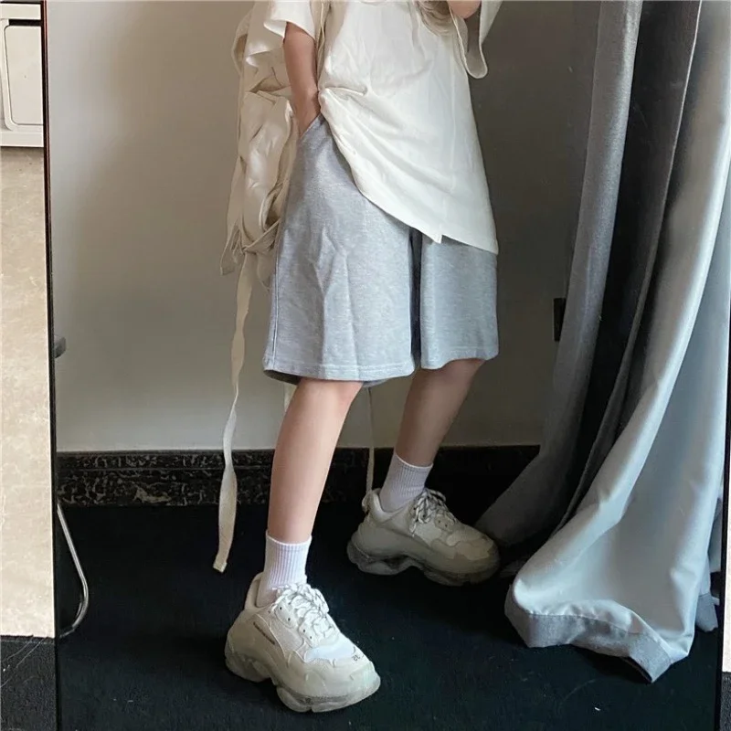 Shorts Women Solid Korean Fashion Chic All-match Simple Personalized Street Stylish High Waist Cozy Loose Fit Prevalent Summer