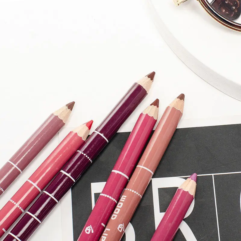 1pc matt braun Lip Liner Bleistift Lippen kontur Kontur dauerhafte wasserdichte Lippenstift pigmente feuchtigkeit spendende Lippen balsam Kosmetik