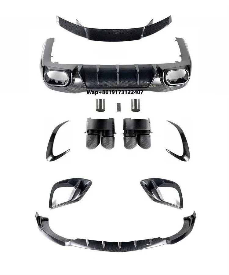 GT CLASS X290 GT63 KO Style Dry Carbon Fiber Body Kit for  GT to B Style Carbon Front Lip Side Skirt Diffuser Rear Spoiler