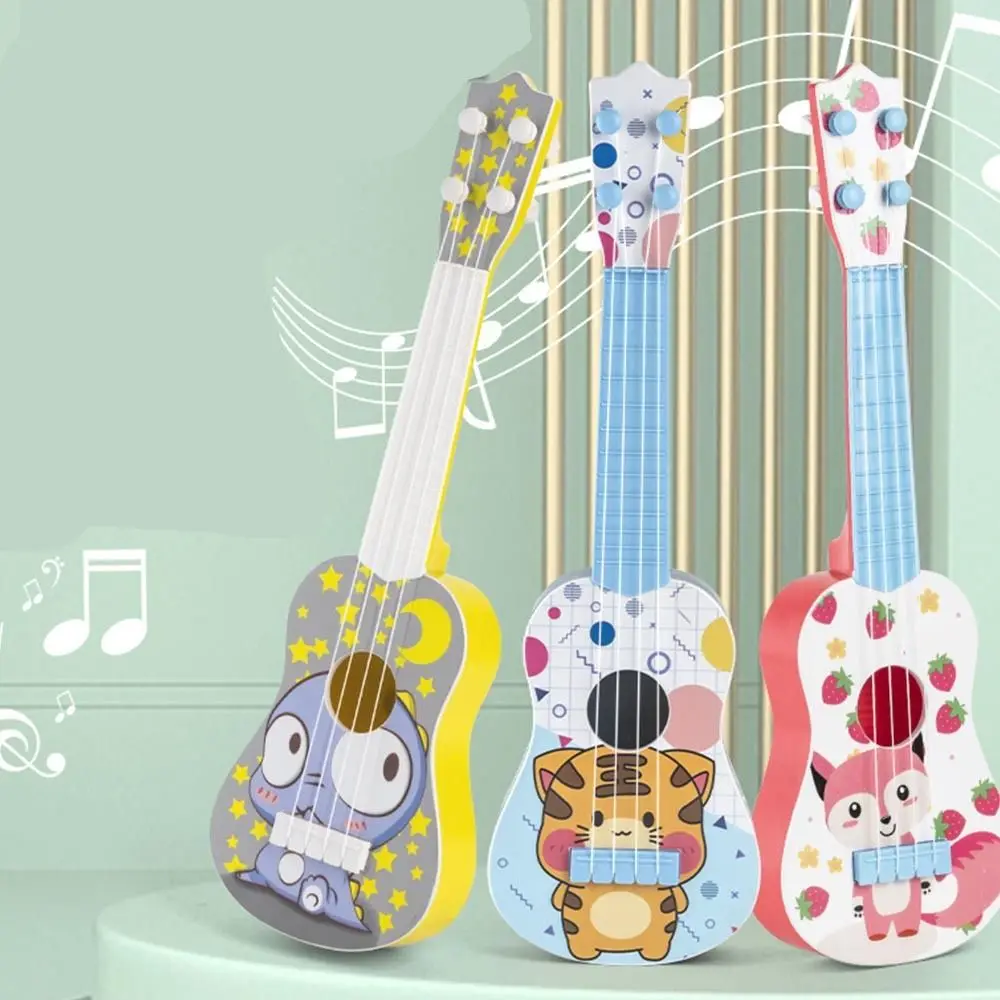 

Image Mini Playable Plastic Birthday Gift Montessori Toy Toy Musical Instrument Children Guitar Beginners Guitar Ukulele