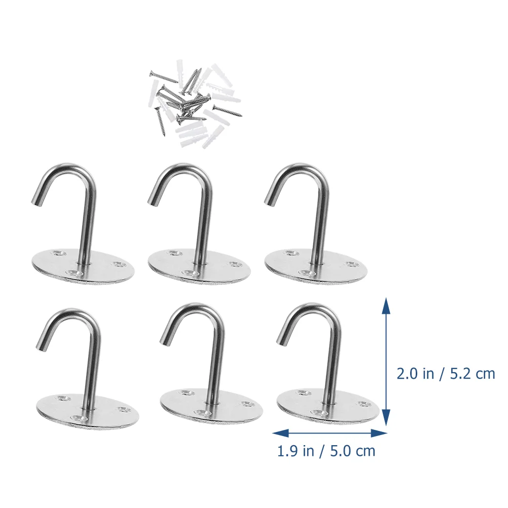 10PCS Stainless Steel Plant Hangers Rustproof Ceiling Hooks Heavy Duty Wall Mounted Hanger for Flower Pots Lanterns Bird Feeders