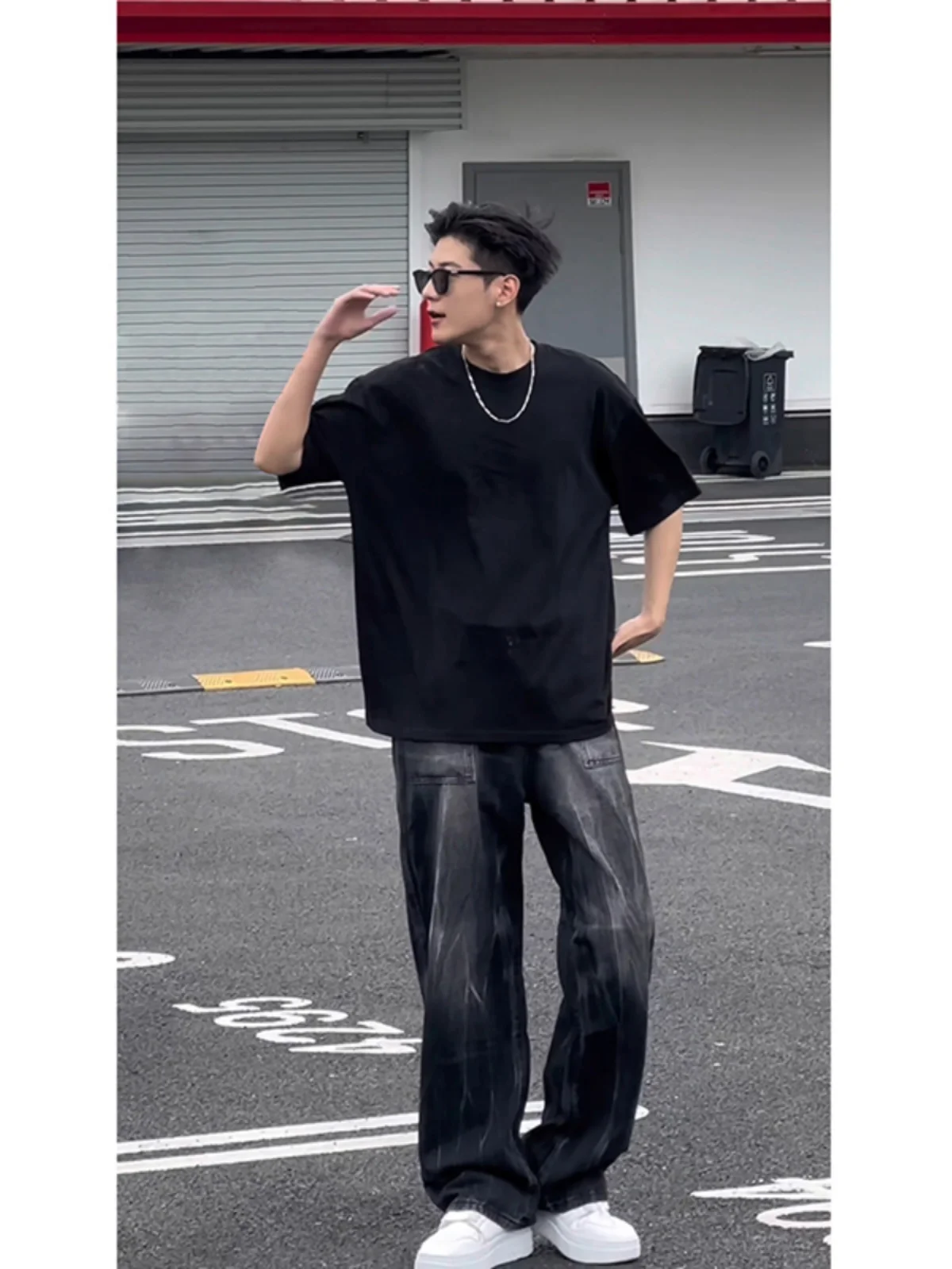 

Cleanfit American High Street adient Micro Flare Jeans Men Summer Thin Waed Vintage Straight Leg Long Pants Youth Faion
