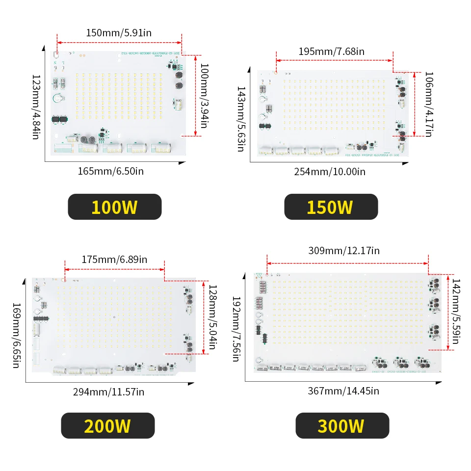 LED DOB Light Source 10W 20W 30W 50W 100W 150W 200W 300W For Outdoor Spotlight  AC 110V 220V Landscape Lighting DIY Chips