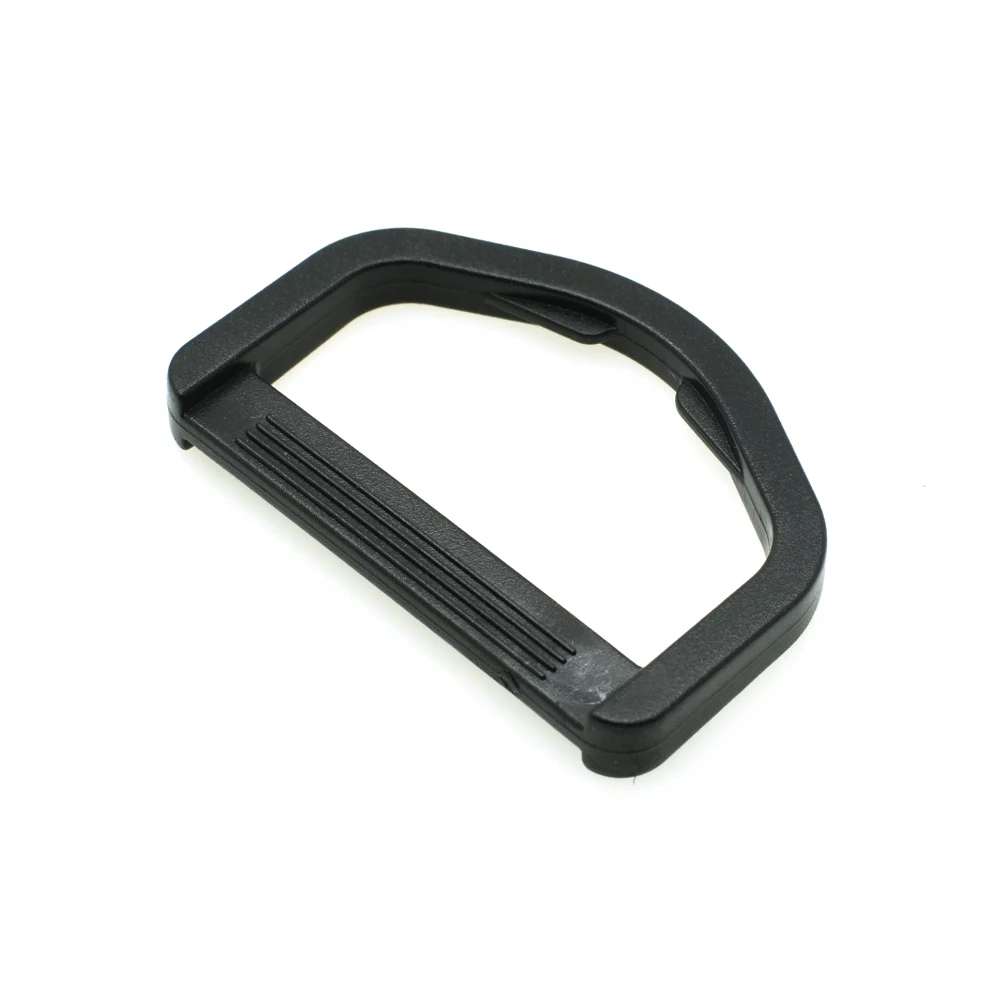 10pcs Plastic D-Ring Buckles For Hooks Backpack Straps Webbing Ring 12mm~50mm Black