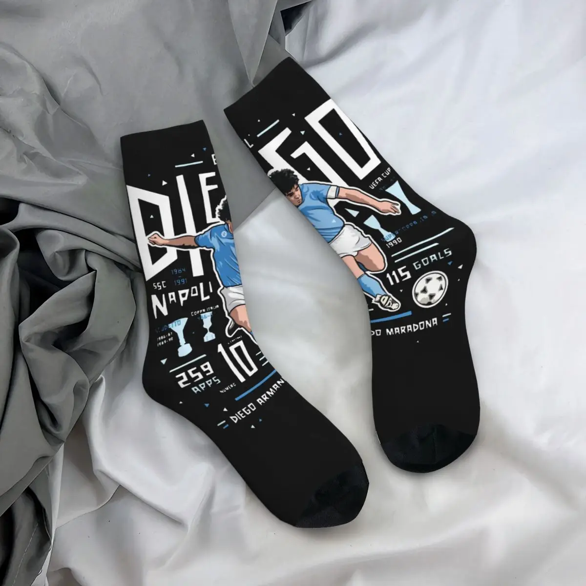 Happy Funny Men\'s compression Socks Diego Retro Harajuku Diego Armando Maradona Argentina Hip Hop Pattern Crew Crazy Sock