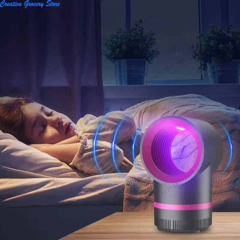 Lámpara Antimosquitos 2026, Nueva Lámpara Antimosquitos para Dormitorio, con Conexión USB, Portátil para Acampar al Aire Libre, Silenciosa