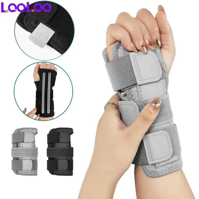 

1Pcs Wrist Brace Night Support for Carpal Tunnel,Upgraded with Double Spring and Splint & Therapeutic Cushion,Hand Brace