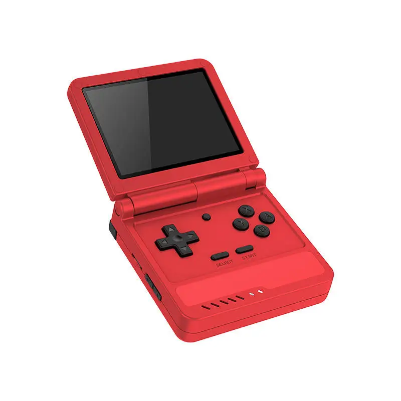 V90S Clamshell Design 3.5-inch Screen Portable Game Console Handheld Game Console Linux System Open Source Game Console