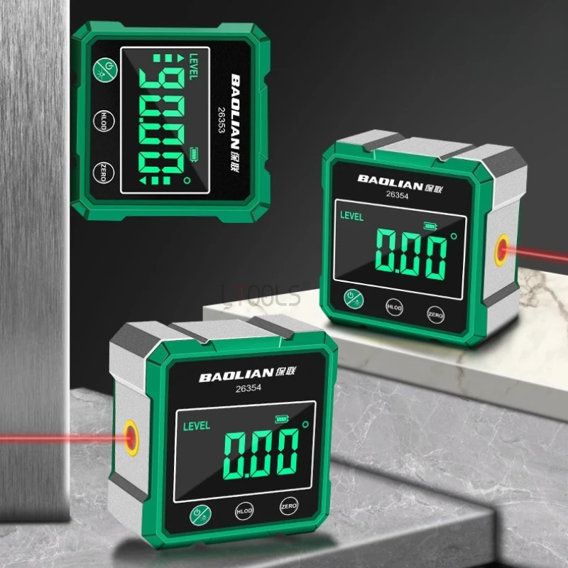 

Magnetic Suction Level Convenient Rechargeable Laser Inclinometer Digital Display Slope Horizontal Electronic Measuring Tools
