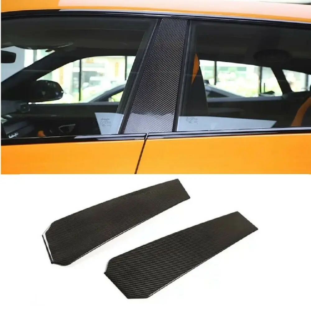 

Real Dry Carbon Fiber Car Window B-Pillar Cover Trim Car Decoration Accessories Fit For Lamborghini Urus 2018-2021