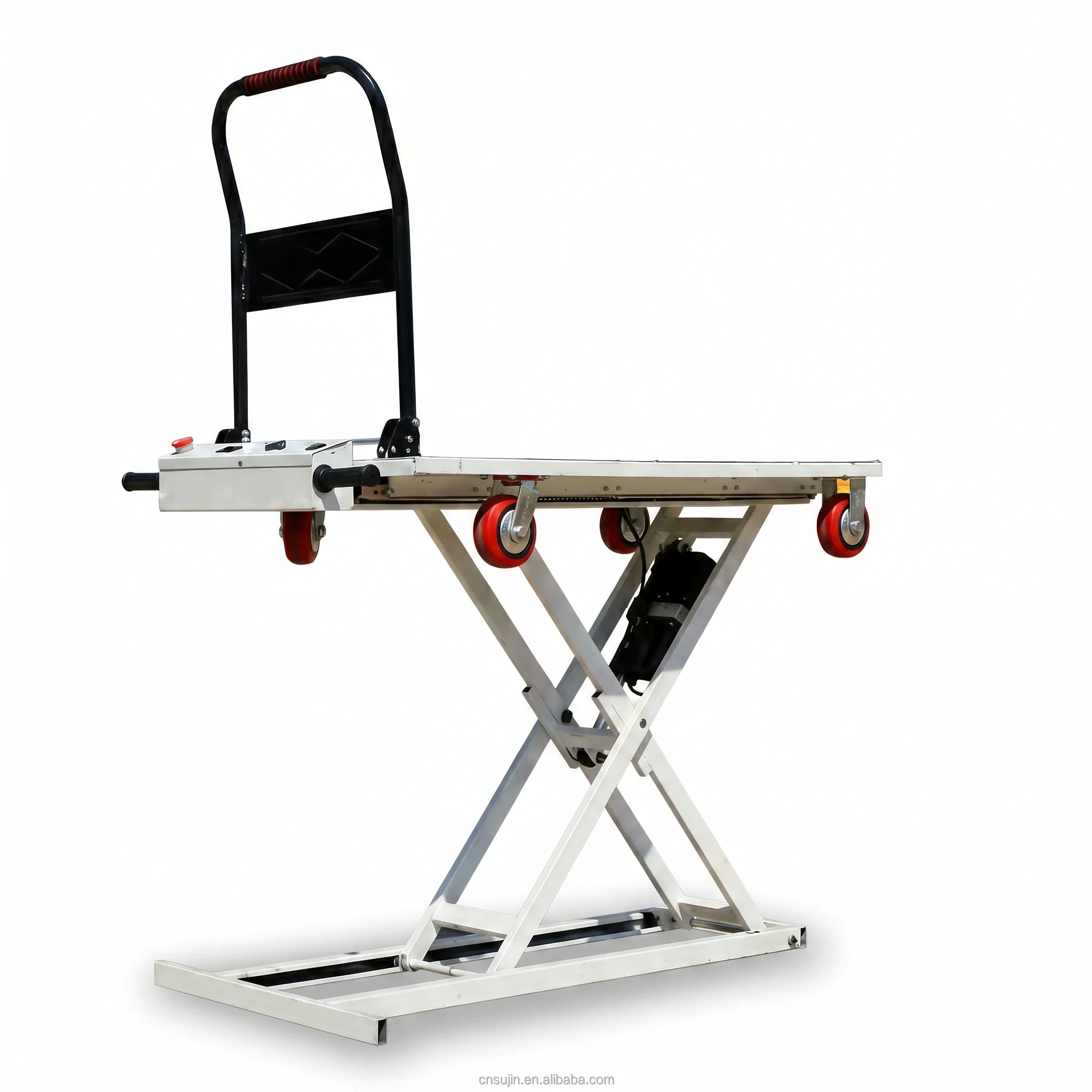 Portable Battery Lift Platform Self Loading Hand Carts Trolleys Flat Lifting Table Electric Hydraulic 500kg Load Capacity