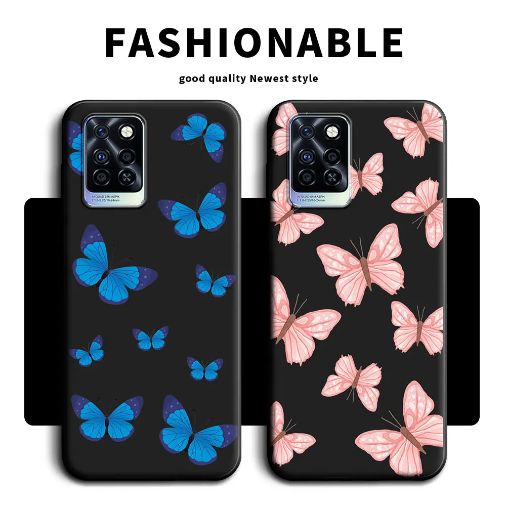 For Infinix Note 10 Pro Case Soft Silicone TPU Panda Flower Butterfly Couple Phone Case For Infinix Note 10 Pro NFC Back Cover