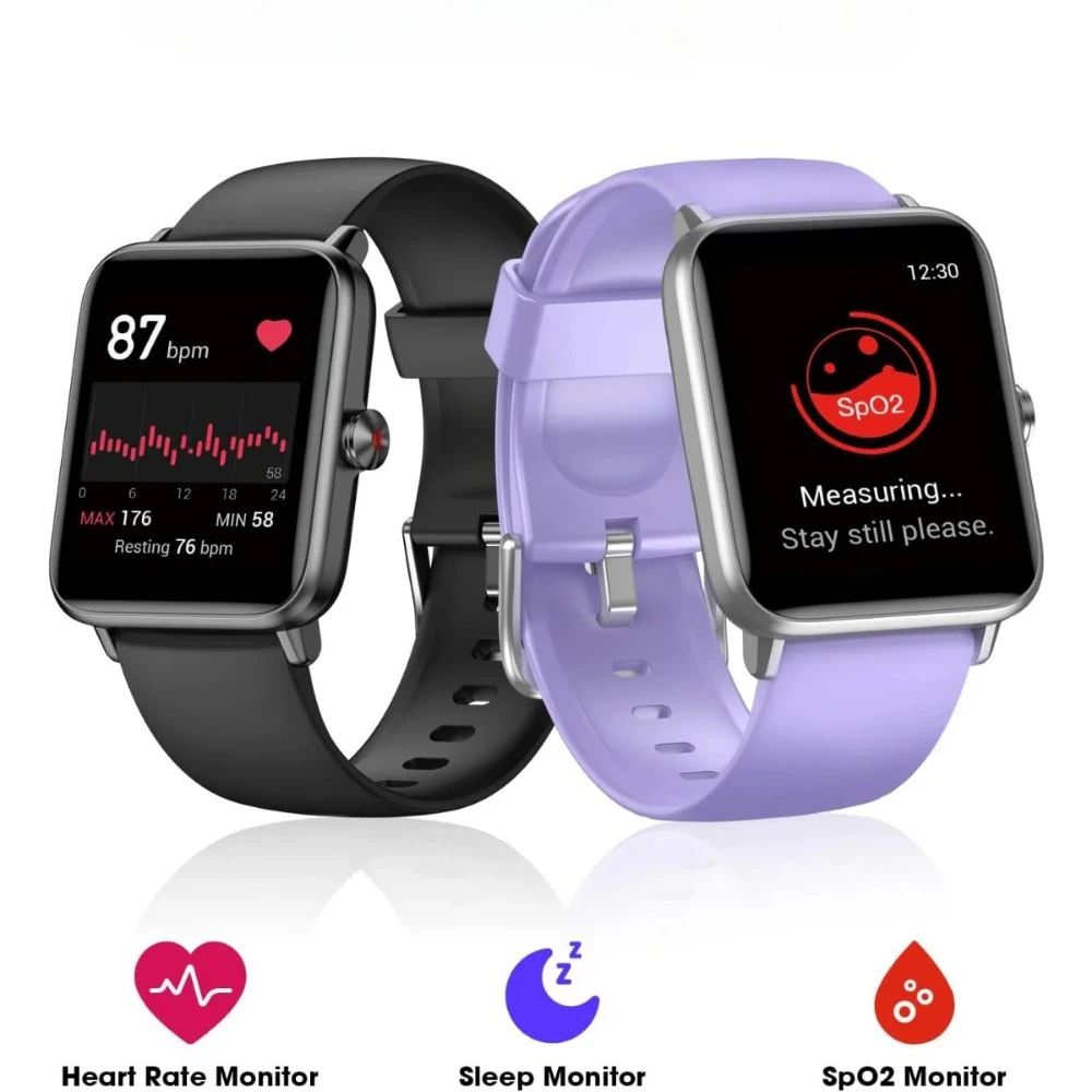 Fitness Tracker Heart Rate Monitor Blood Oxygen Sleep Tracking 1.5 Inch iOS Swimming Waterproof Pedometer Step Calories Women