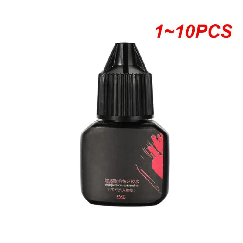 1 ~ 10 pezzi 5ml colla per Extension ciglia 1-3 secondi colla per ciglia ad asciugatura rapida colla per ciglia colla per ritenzione adesiva nera Make Up