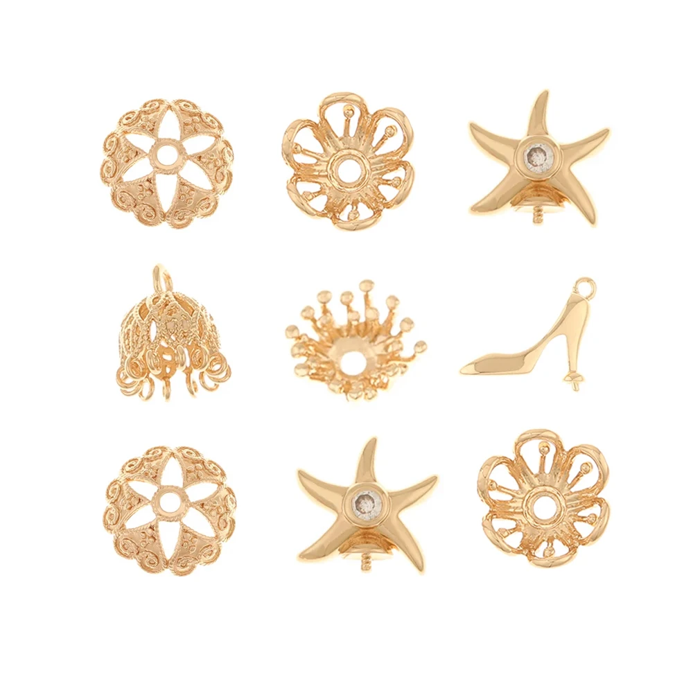 

Cordial Design 100Pcs Jewelry Accessories/DIY Bracelets Making/Hand Made/Copper Spacers/Flower Star Shoes Shape/Pendant/Charms